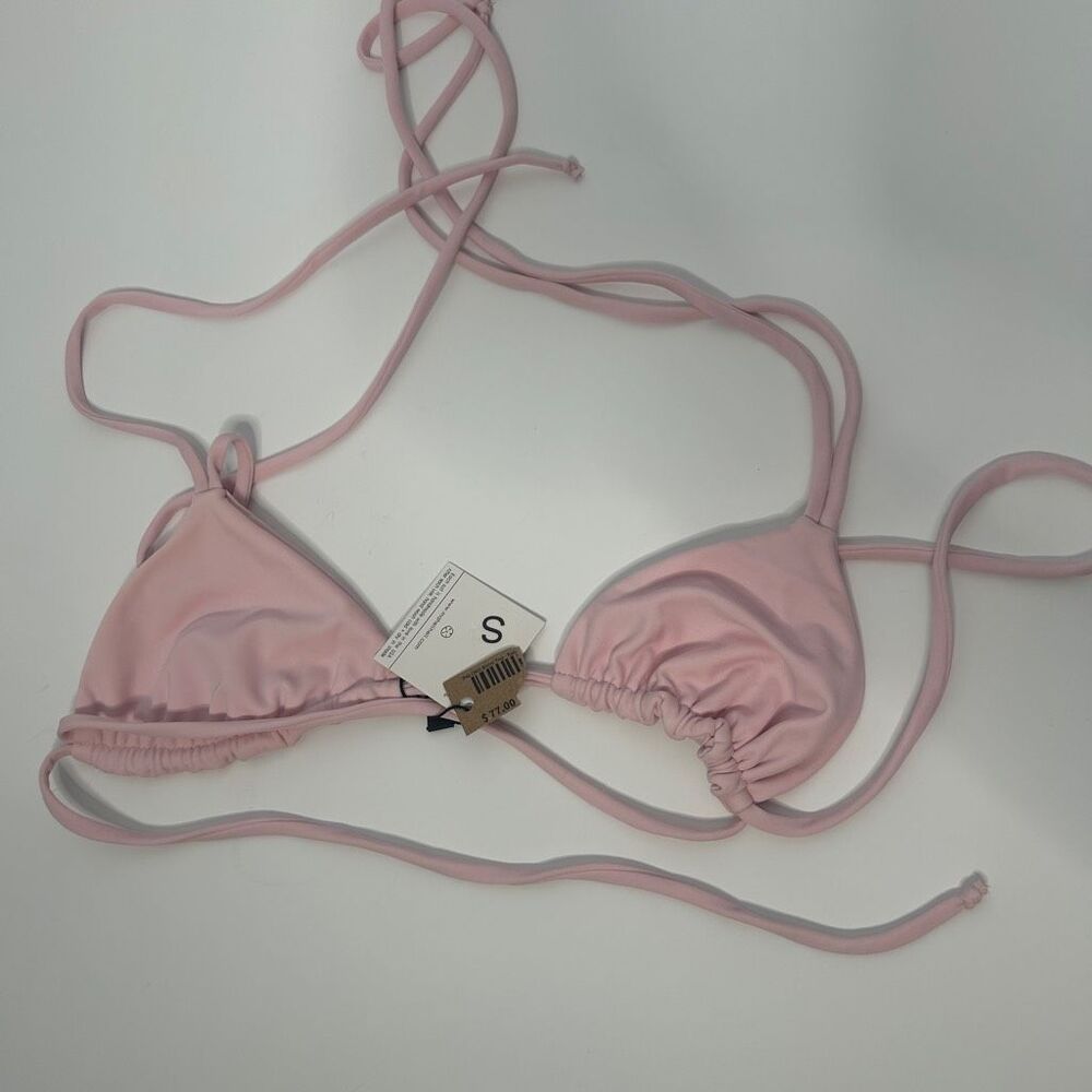 Maheli Heli Paloma Triangle Bikini Top - Baby Pink (Size S) — image 2 of 5